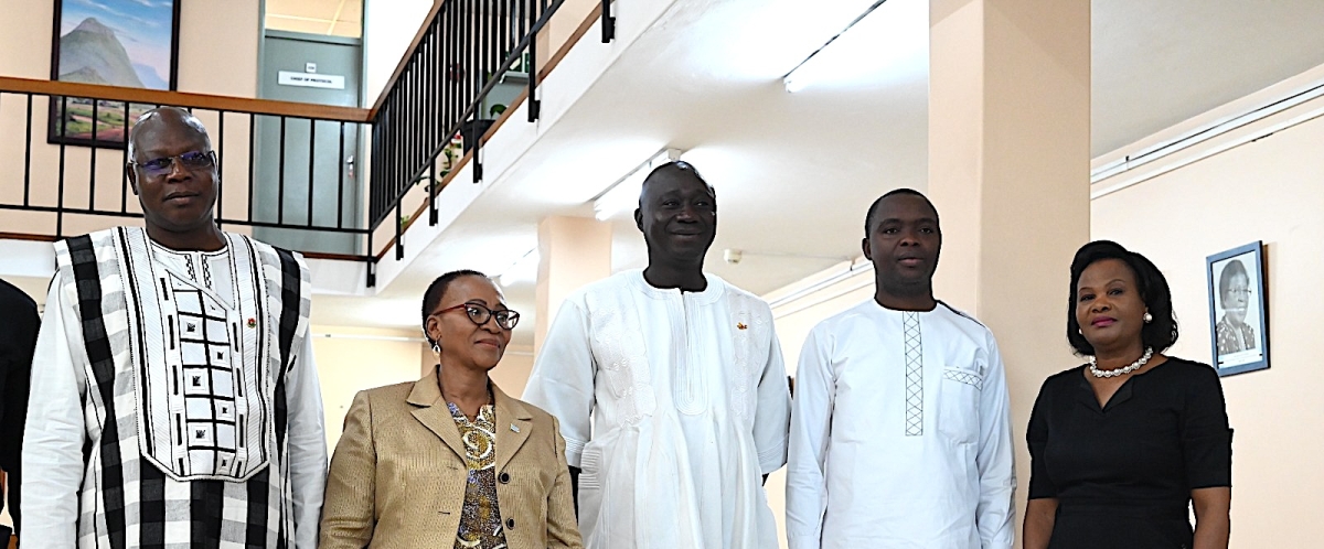 Acting Permanent Secretary in the Ministry of International Relations Ambassador Mmamosadinyana Molefe, received a high-level delegation from Burkina-Faso